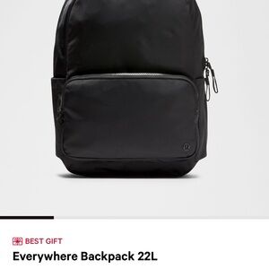 Lululemon Athletica Sleek Black Backpack 22L